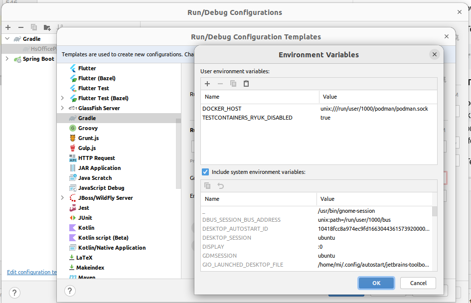 IntelliJ IDEA Gradle Run Template